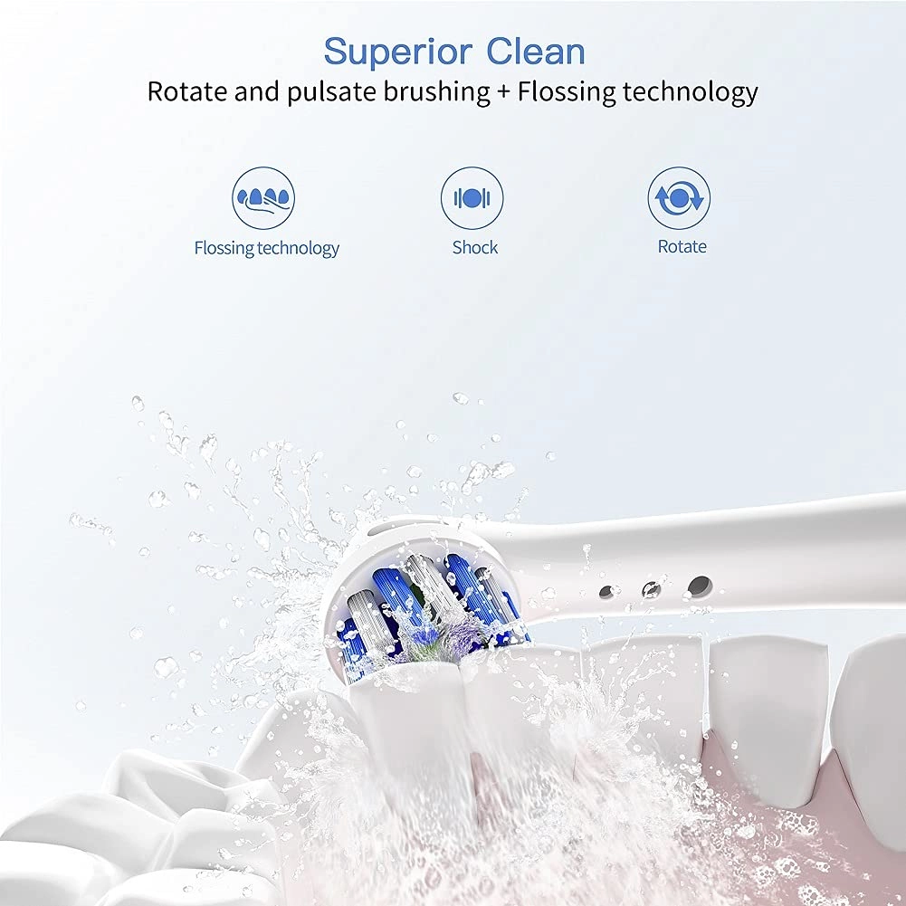 Replacement Toothbrush Heads - 16 Pack Precision Clean