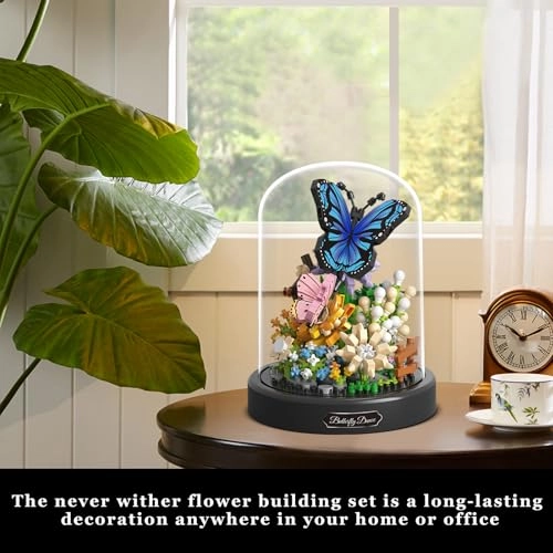 Flower Bouquet Building Set - Butterfly Flower for Adults