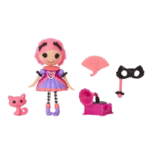 Confetti Carnivale Mini Doll - 3" Pink Hair Pet Cat