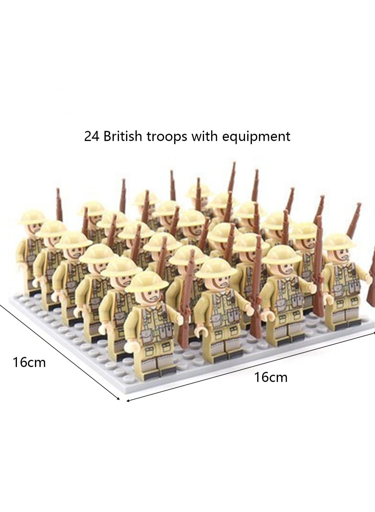 Army Block - Blue New Eighth Route Army Array 24 pcs