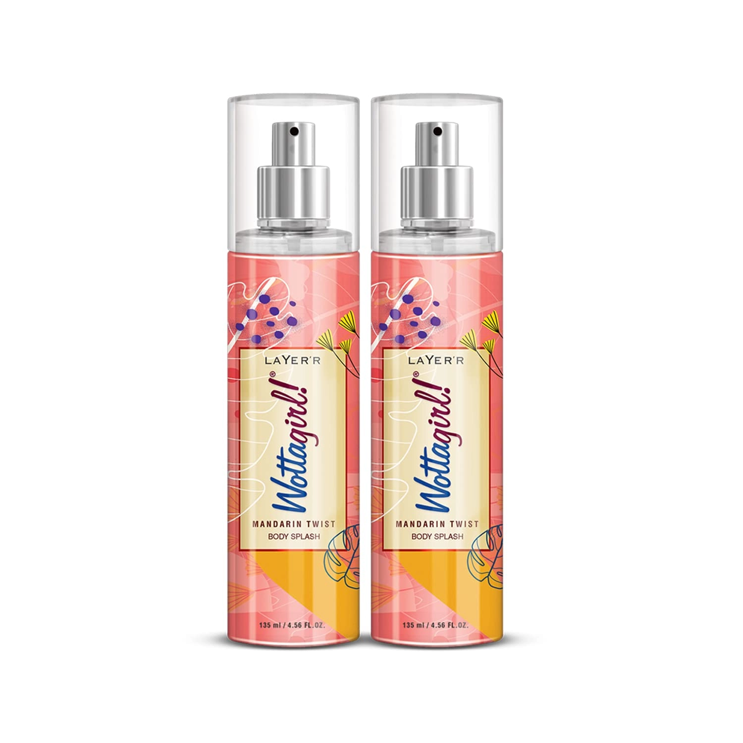 SFP SONS (INDIA) PVT LTD, SFP Sons (India) Pvt Ltd, Sr No. 1105Ab, 1106, Unit 2, Gajera, Jambusar, Vadodara-390150 Wottagirl Body Splash - 135ml Mandarin Twist