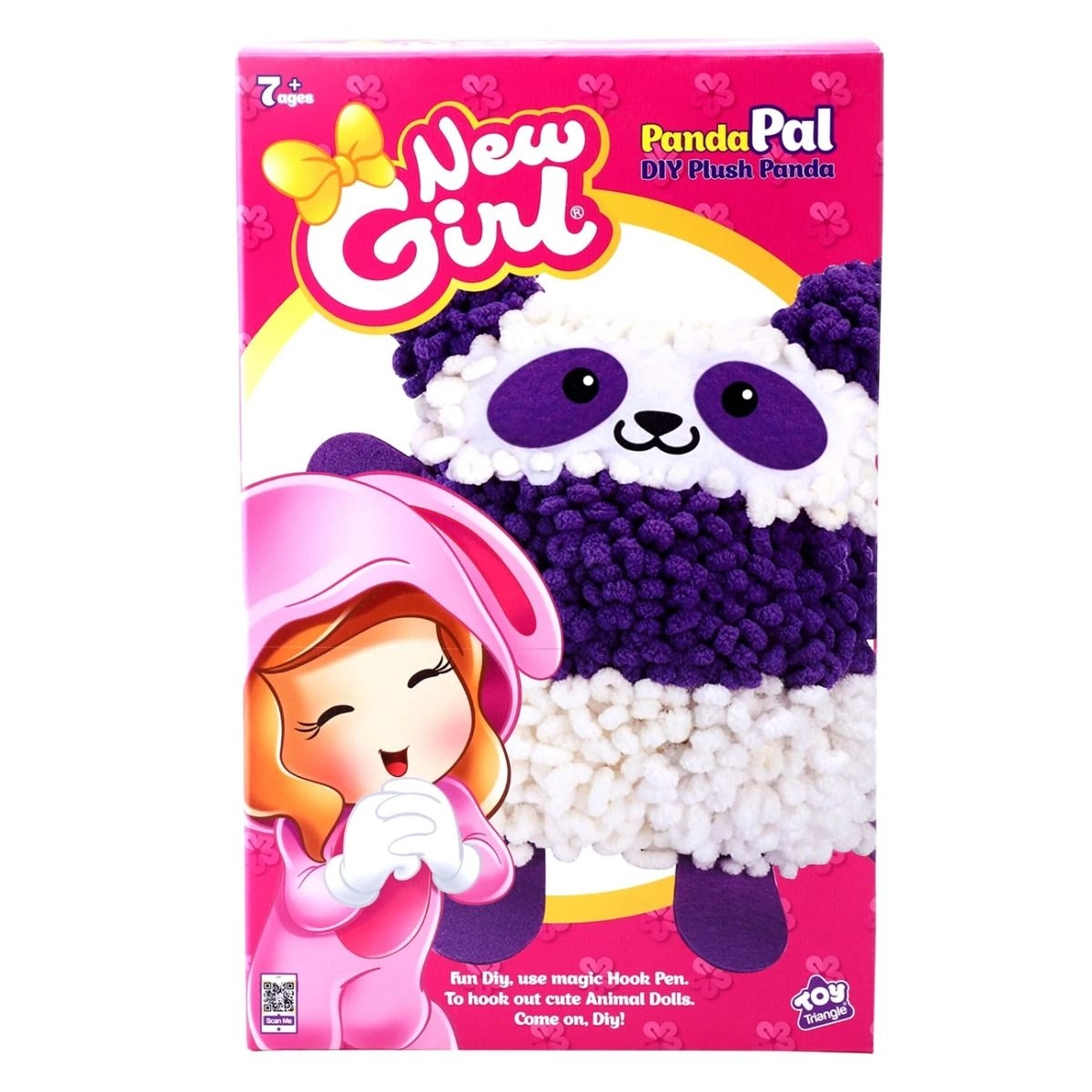 Plush Panda Pal - DIY 25.5 cm Purple