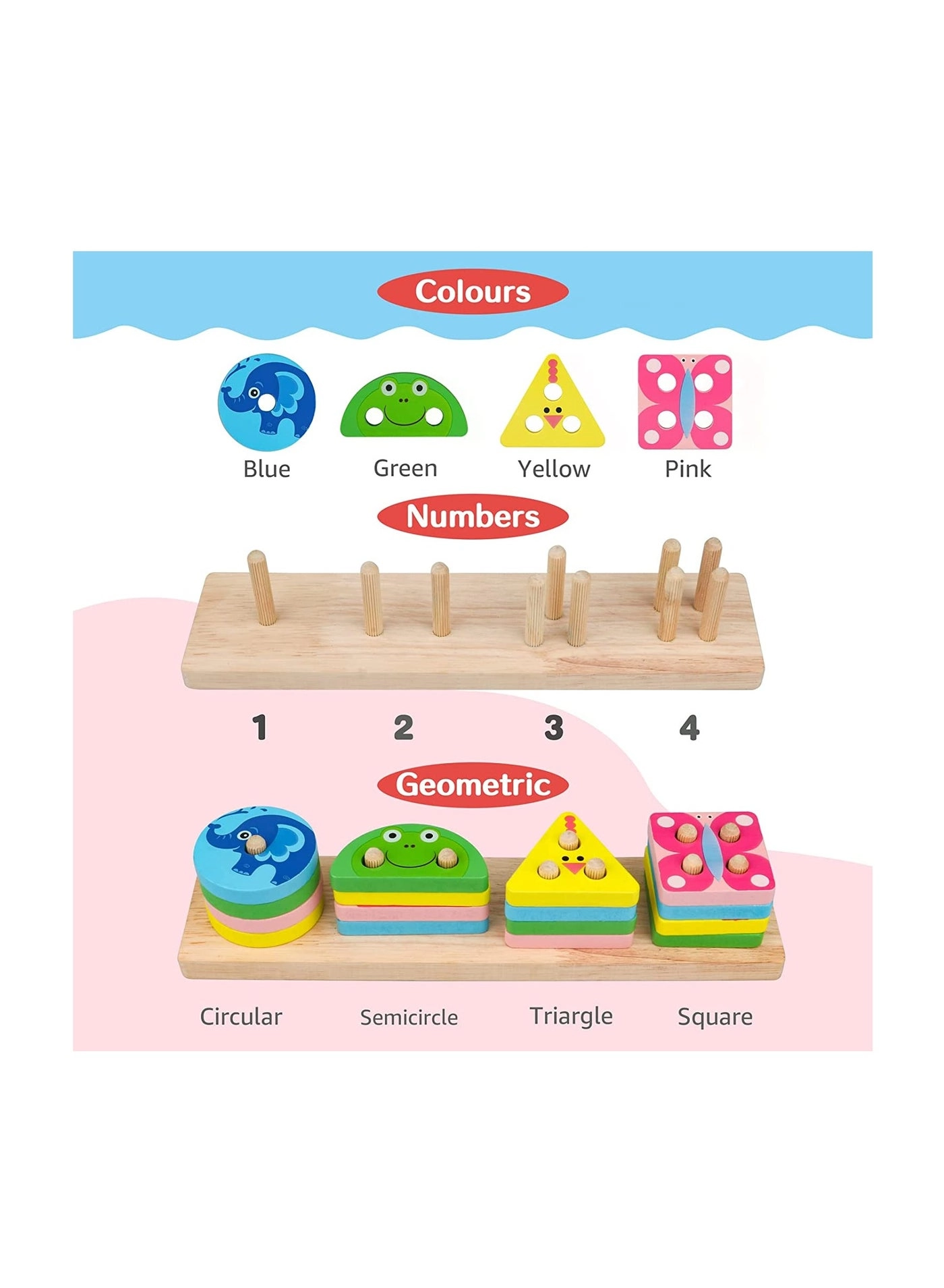 Animals shape matching - 1-3 Year Old 16 pieces