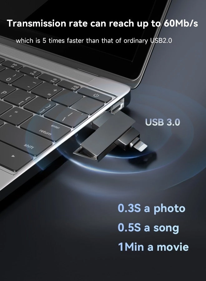 USB Flash Drives 2 in 1 - USB 3.0 Lightning 128G