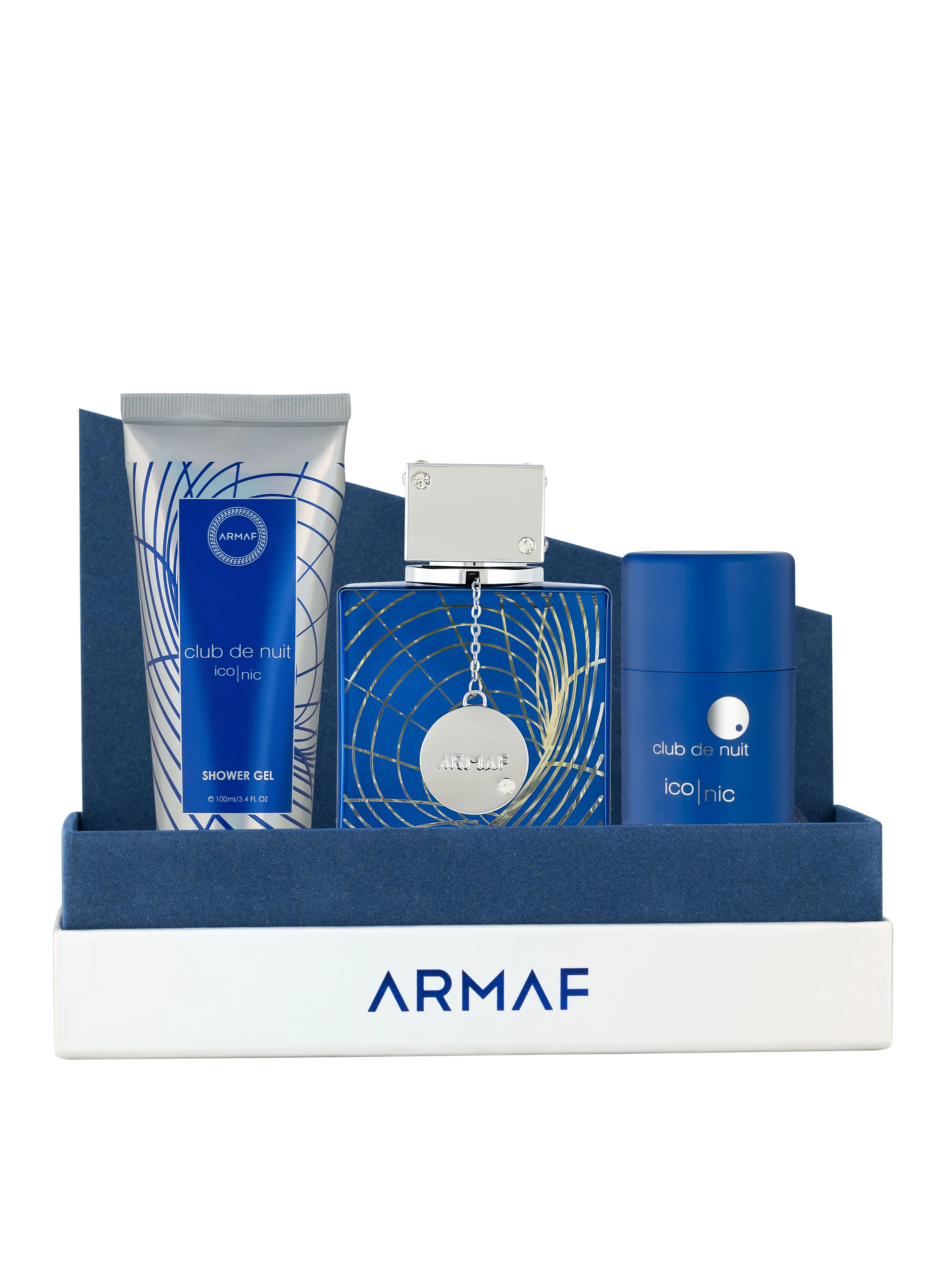 Sterling Perfumes Club De Nuit Iconic Blue - Eau de Parfum 3 Pieces Gift Set