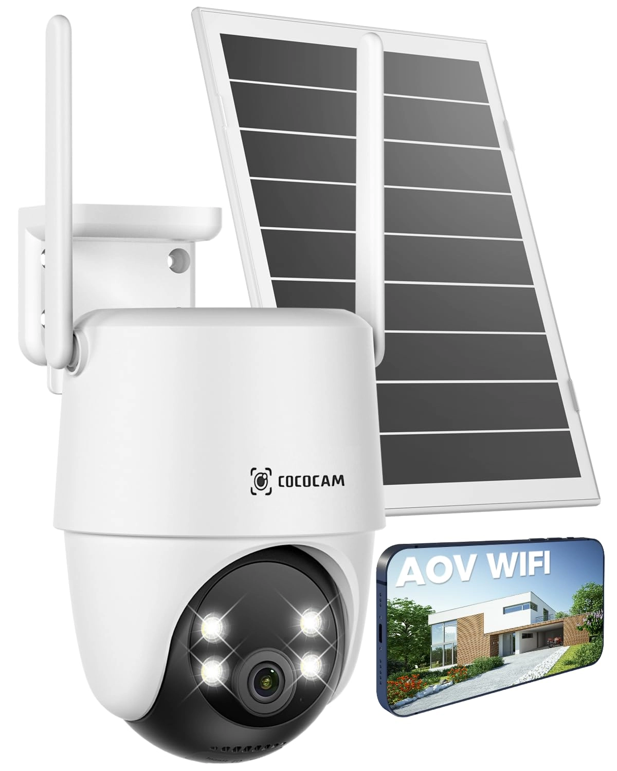 COCOCAM AOV Telecamera Wi-Fi Esterno Solare