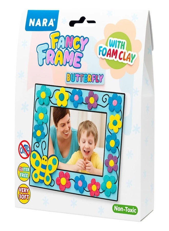 Fancy Frame - Butterfly Design DIY Kit 5 Foam Clay Colours Photo Frame