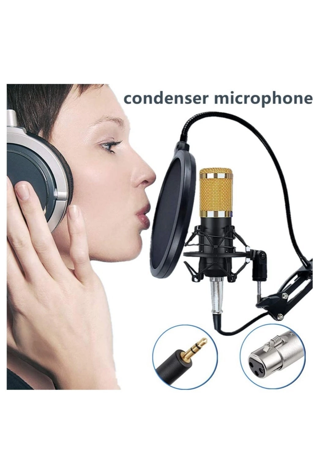 BM-800 + V8 Live Sound Card Wired Microphone