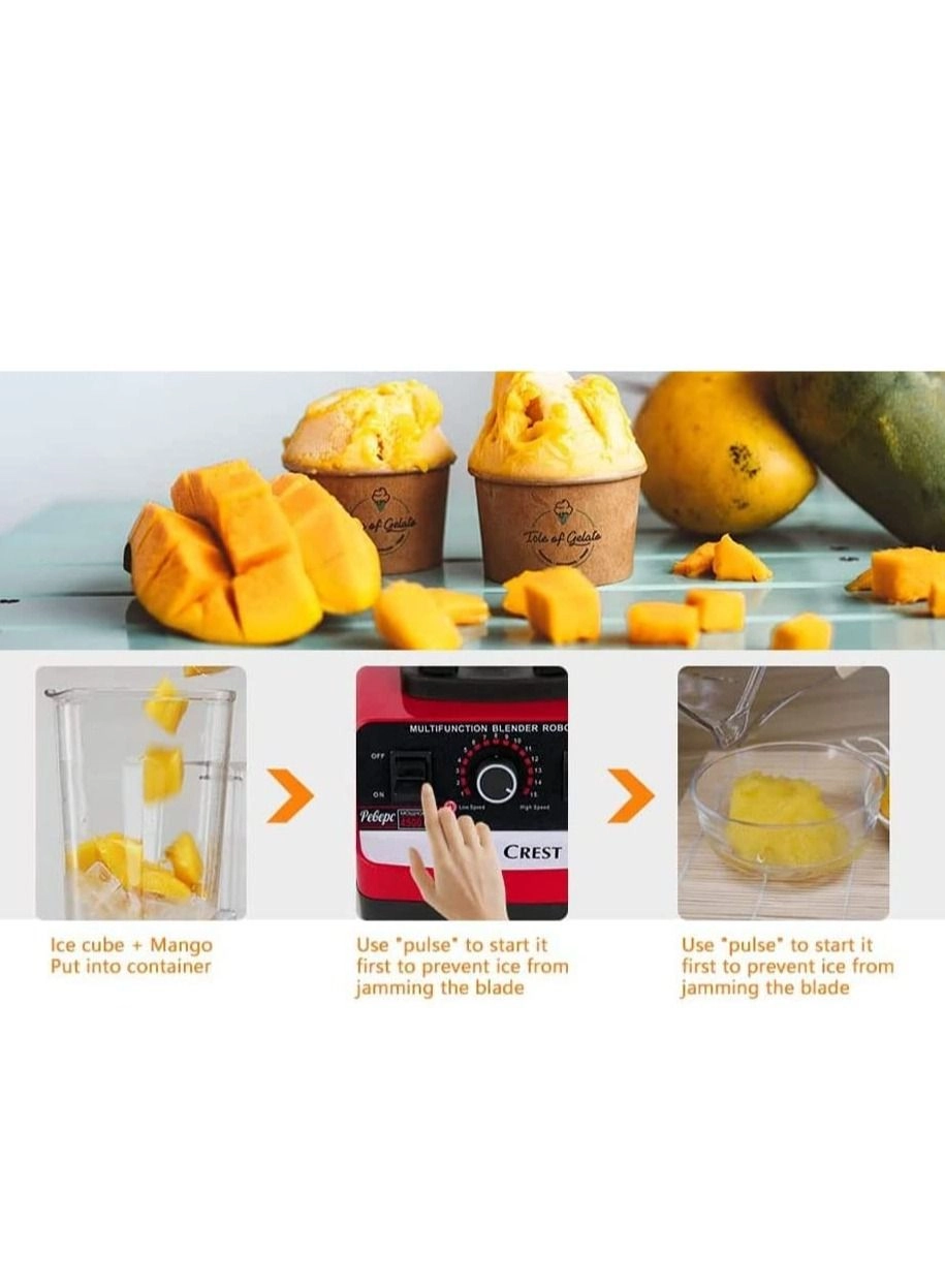Heavy Duty Blender Mixer - BPA Free High Speed Ice Crusher