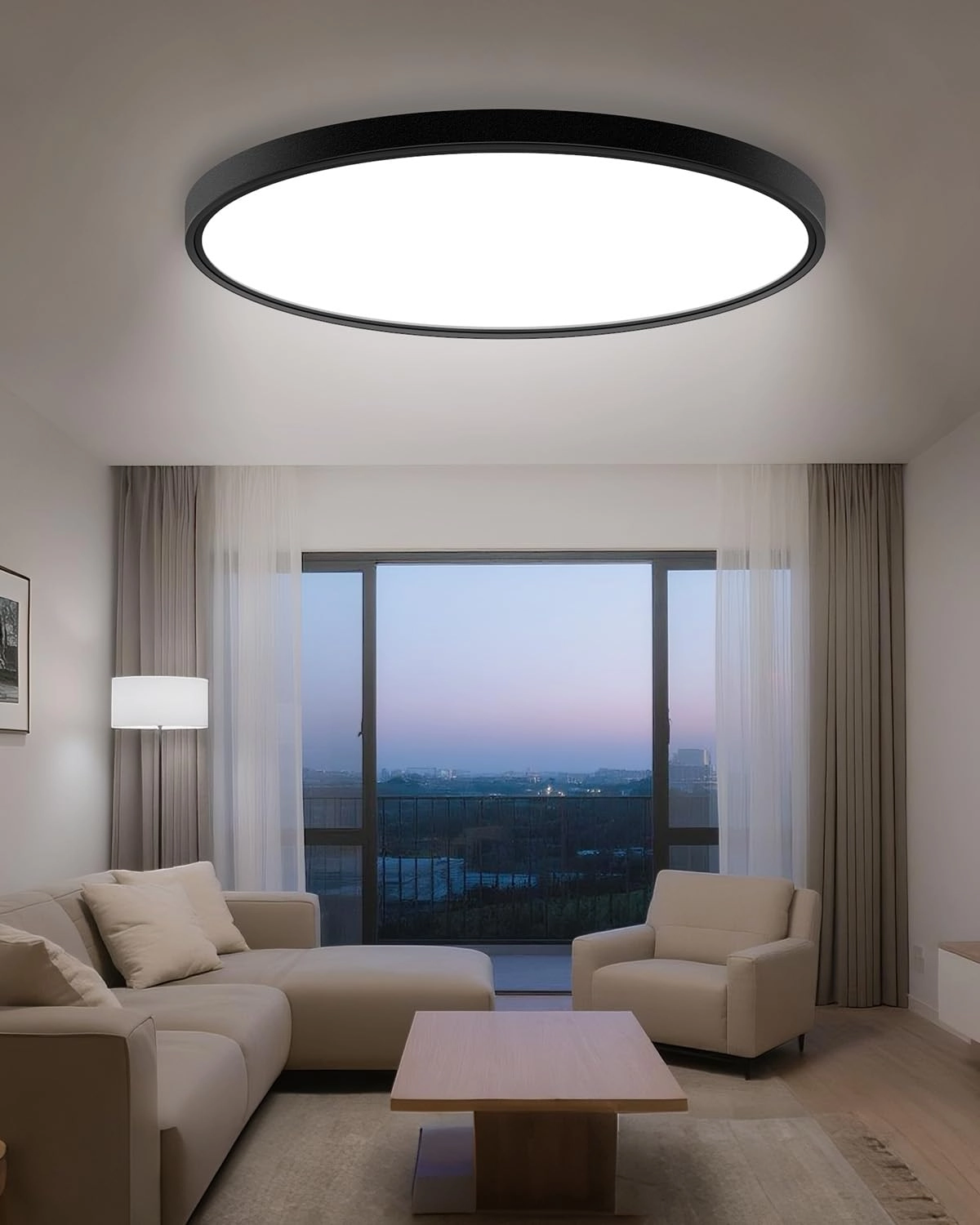 hepside Flush Mount Ceiling Light Fixture - 3000/4000/6500K Dimmable