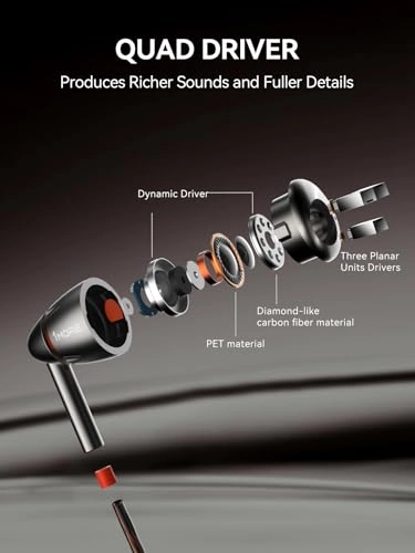 Quad Driver Wired Headphone