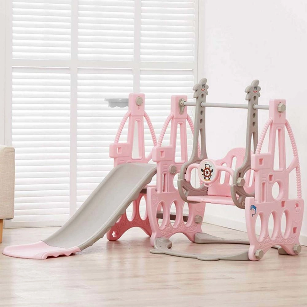 3 In 1 Swing With Slide - Pink 1-6 years