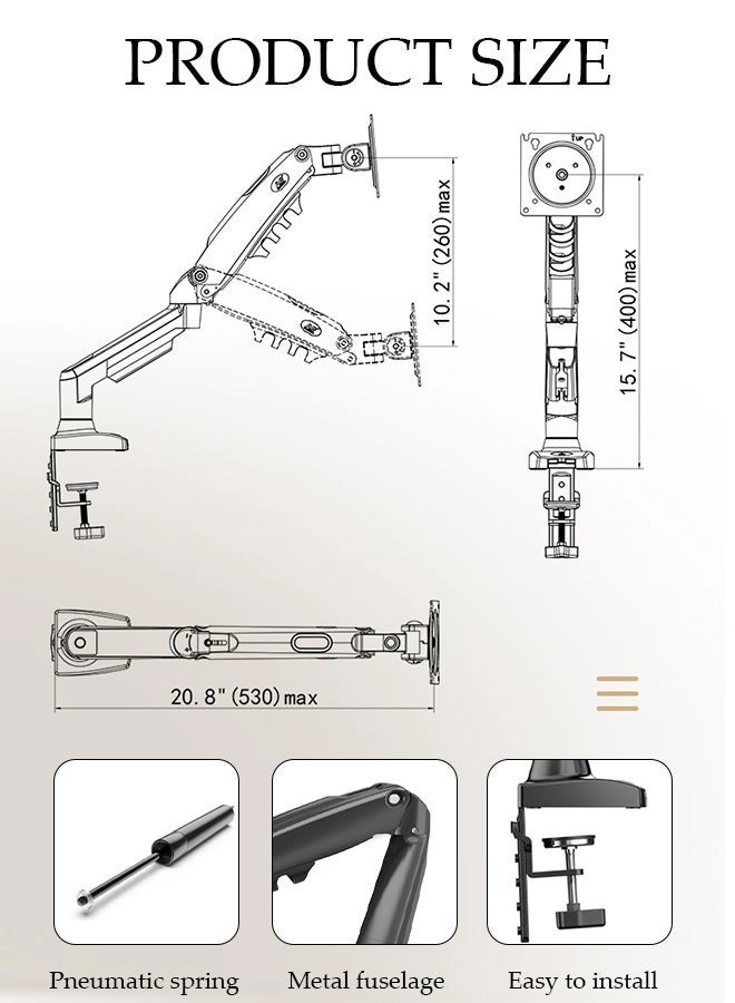 Monitor stand - 17-30 inch 75x75mm or 100x100mm