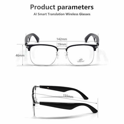 AI Translation Glasses - 134 languages IP65 waterproof Wireless calls