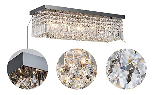 5 Light K9 Crystal Chandelier - Champagne Modern