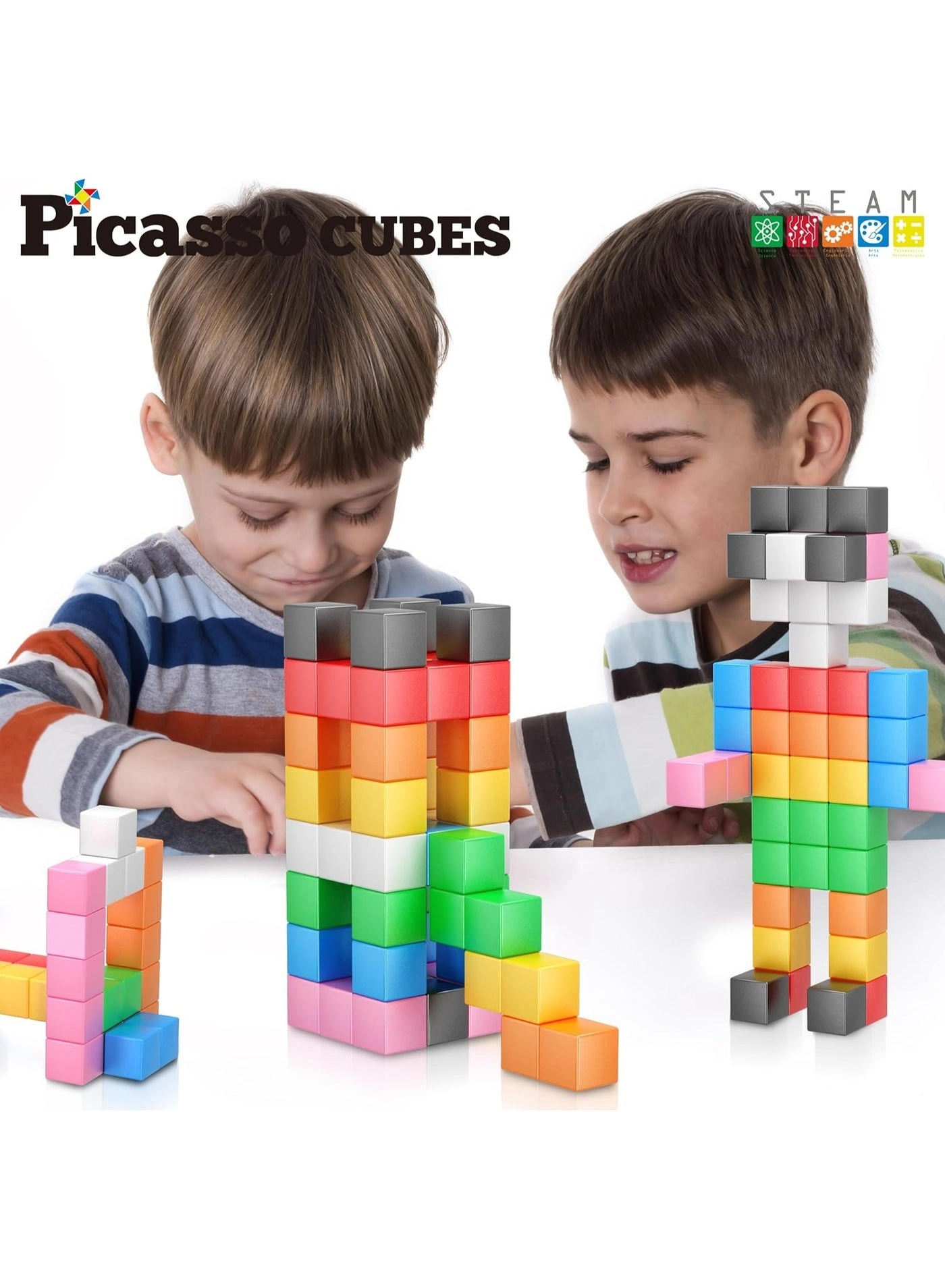 Magnetic Cubes Learning Blocks - 3+ Years 54 pieces