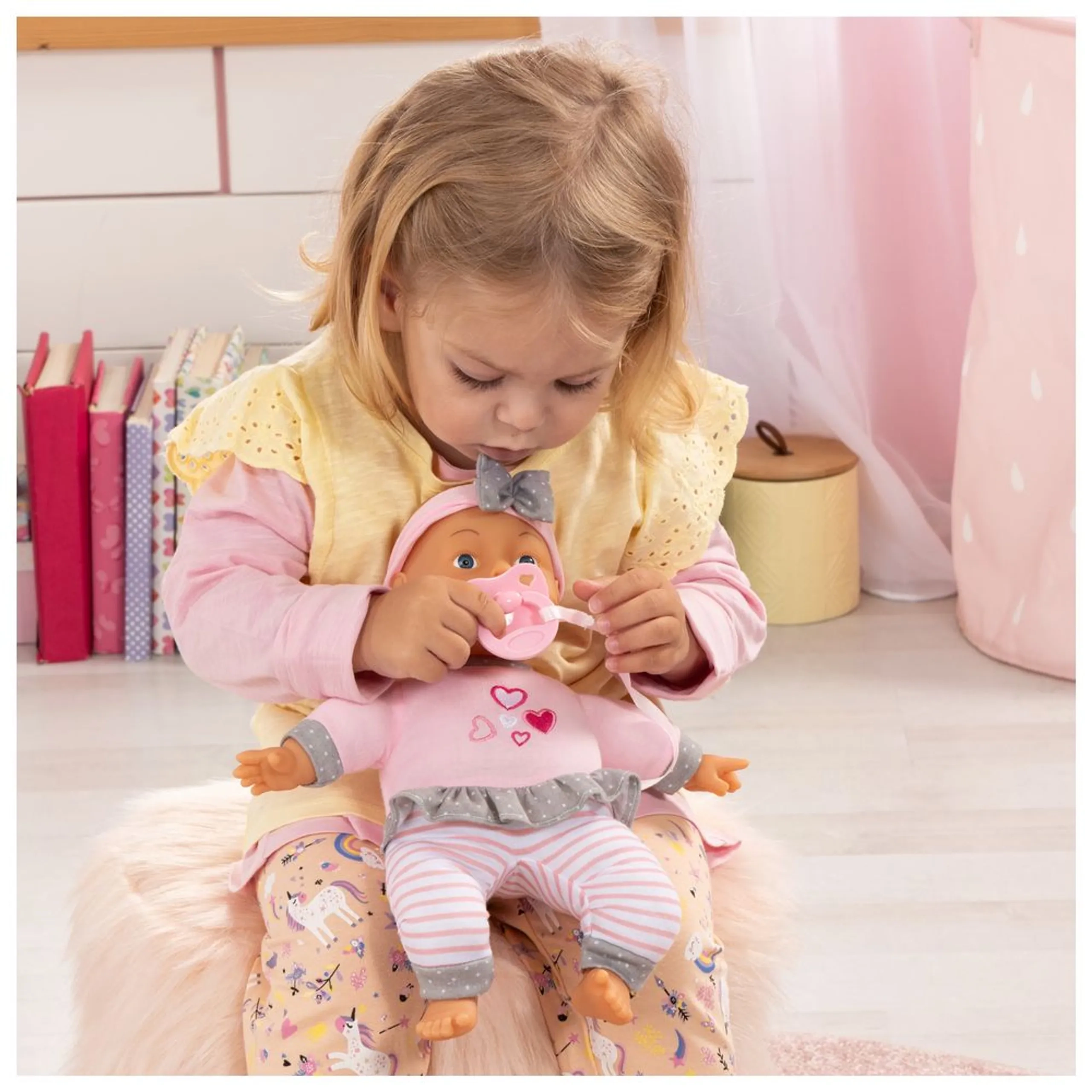Soft Cuddle Baby Doll - 30 cm Pacifier Bottle Ages 3+