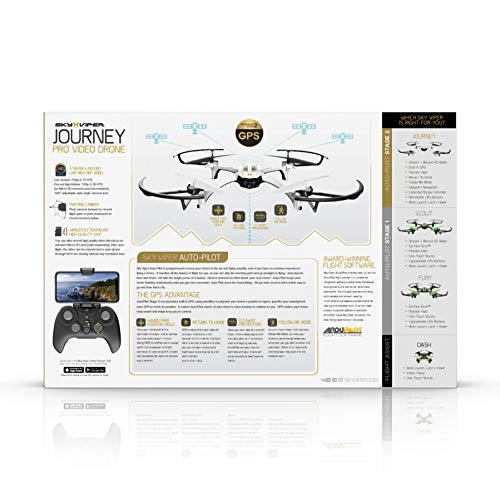 JOURNEY GPS Streaming Video Drone - Adjustable Wide-Angle Camera Return-to-Home