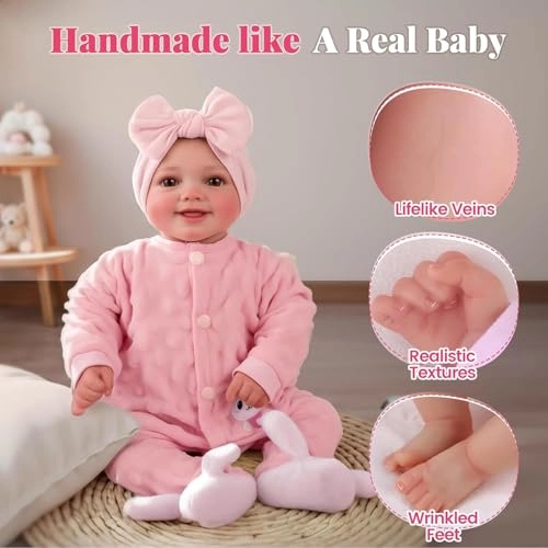 Sunny Reborn Baby Doll - 17Inch Vinyl Cotton Ages 3+