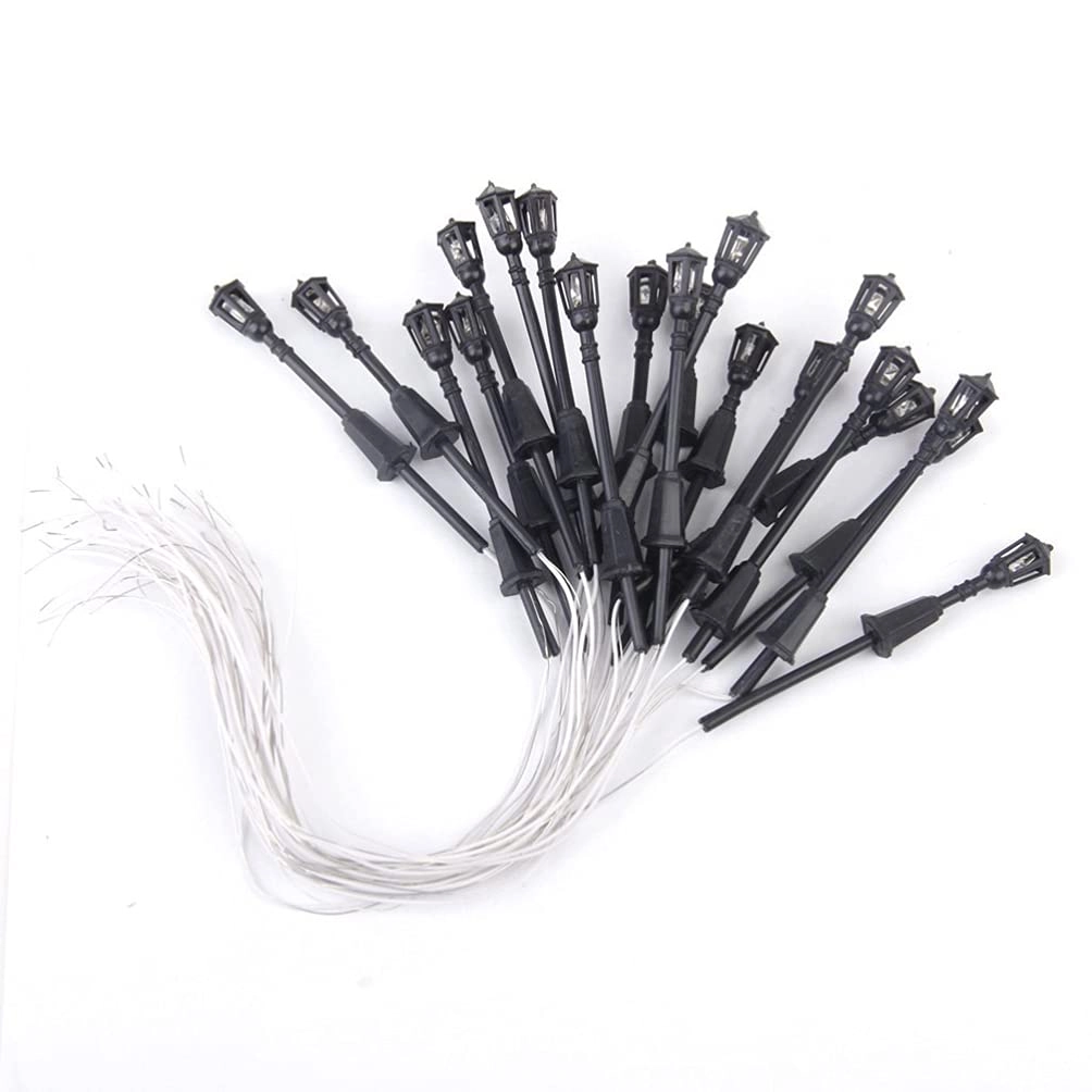 KOKOPO Model Railway Train Lamp Post - 20PCS 1:100 3V