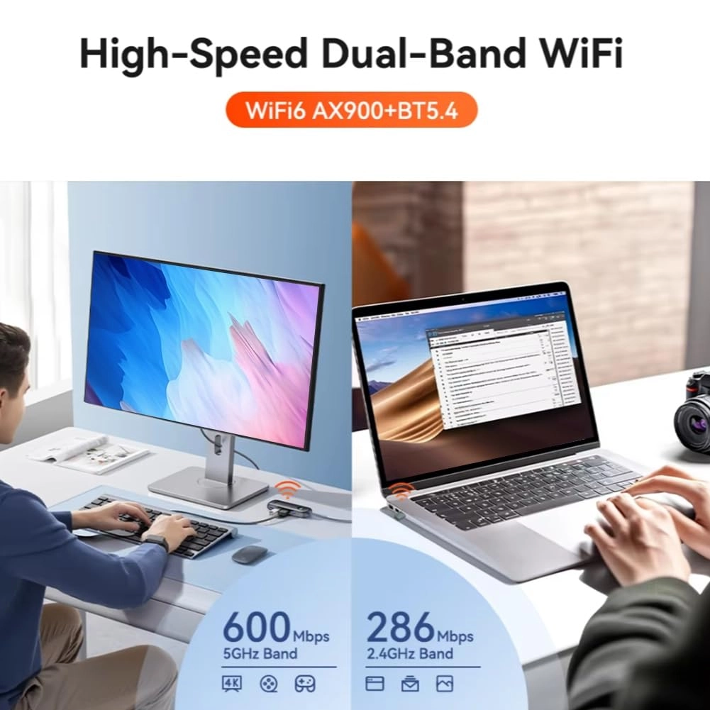 USB WiFi Bluetooth Adapter - Dual Band 2.4G/5GHz USB