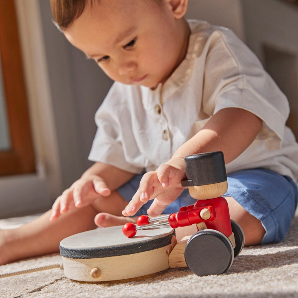 Pull Along Drummer - Multi Colour 1+