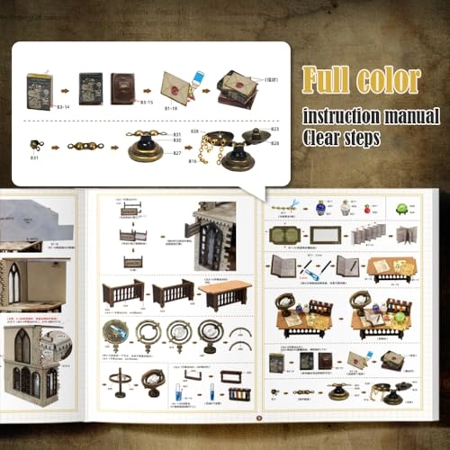 DIY Dollhouse Miniature Kit - Dust Proof Cover Gray Wood