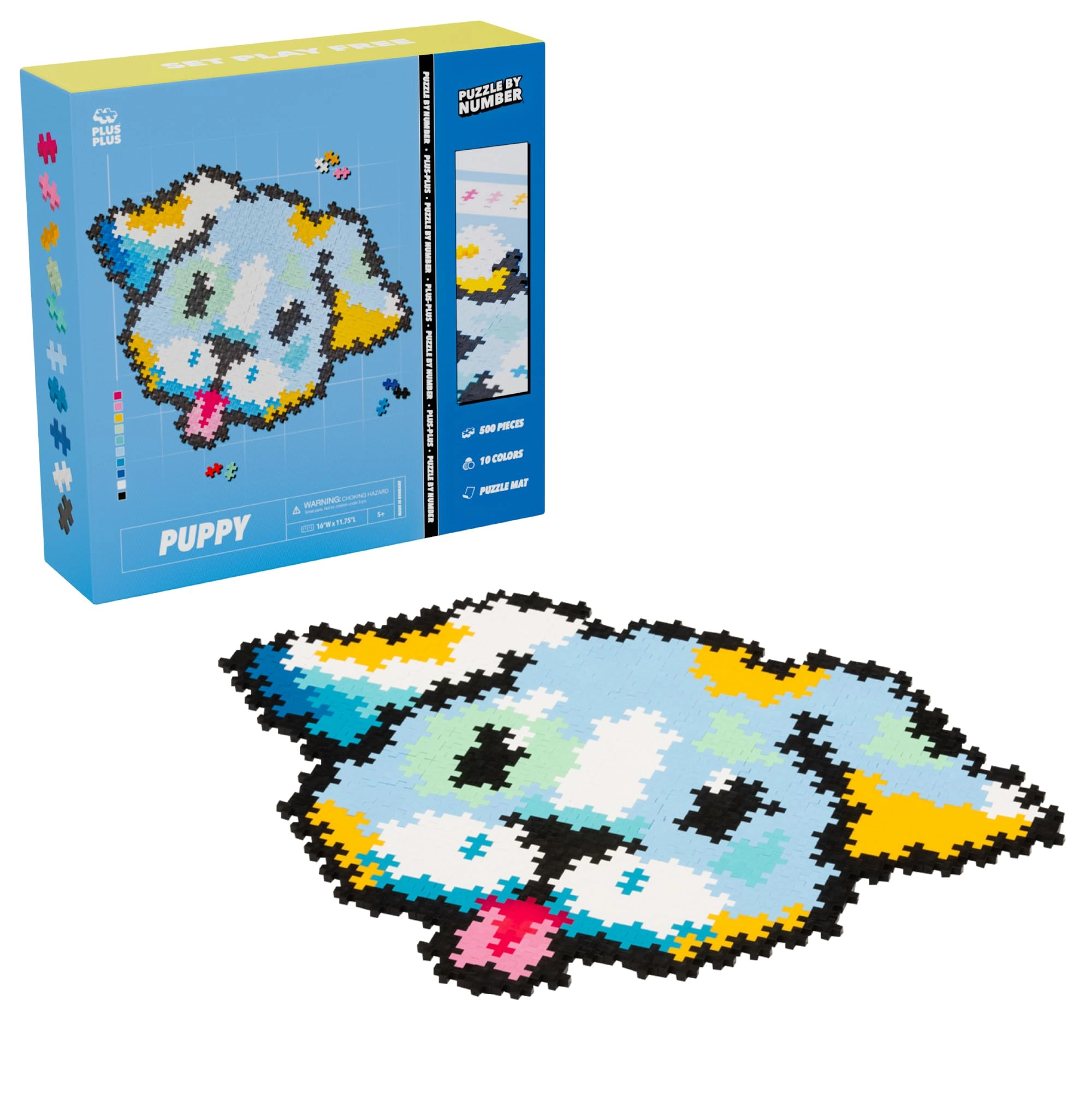 Plus-Plus Puzzle By Number (05154) - 500 Piece Puppy