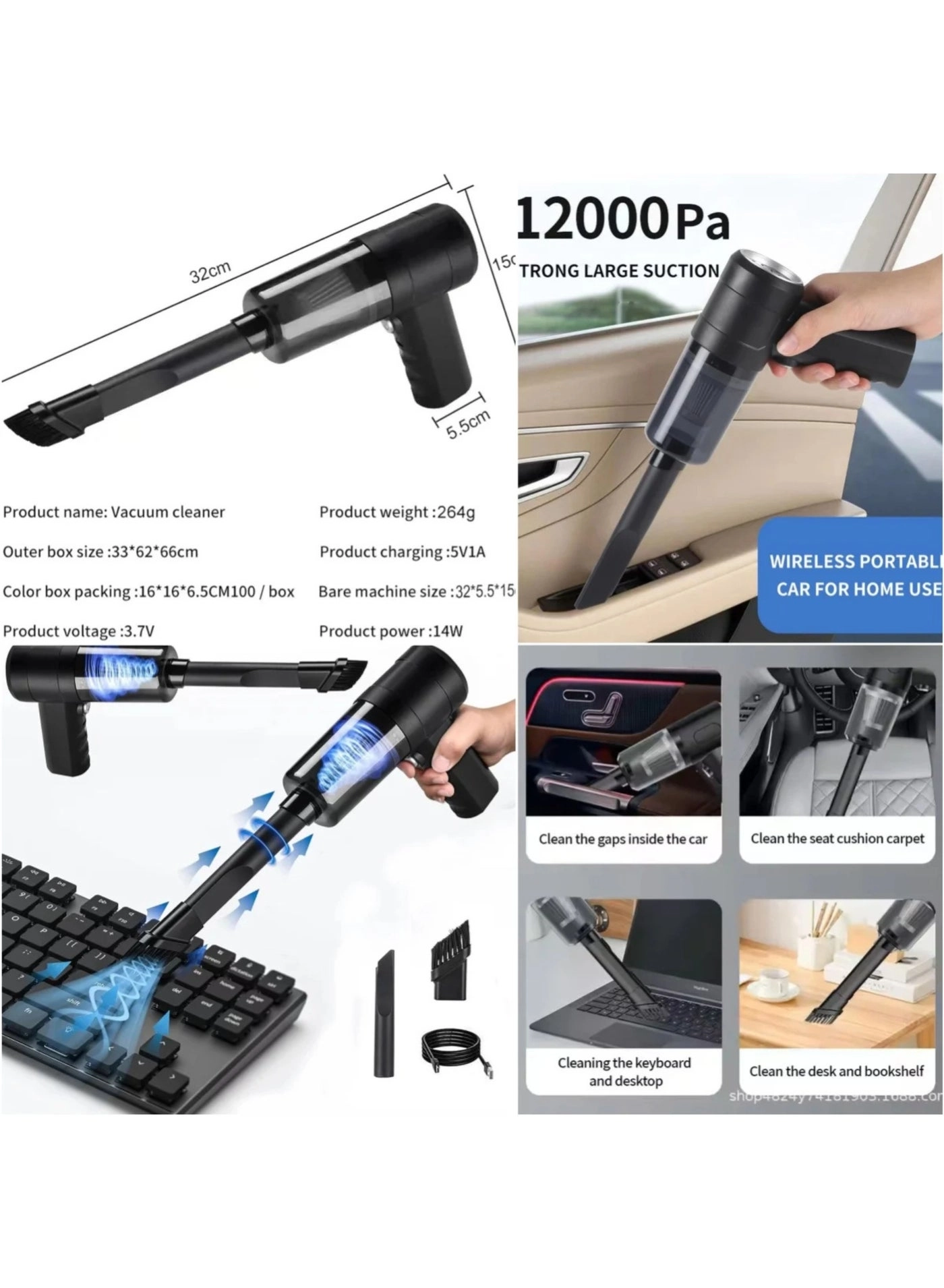AS-228 - 3-in-1 12000Pa Cordless