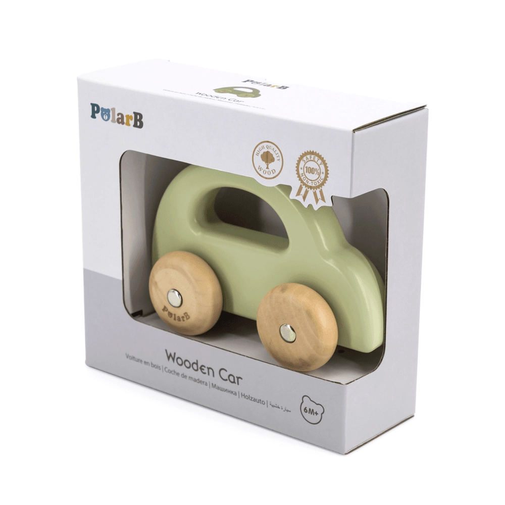 Wooden Push And Pull Car - Suitable for 6 months & above