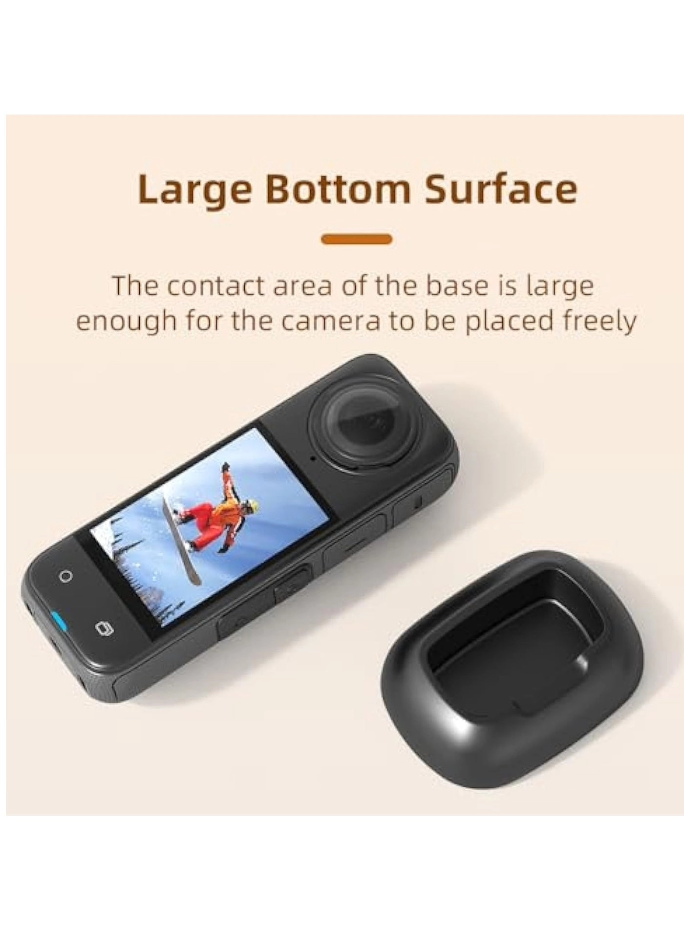Camera Mount Stand Base - Insta360 X4 Silicone Black