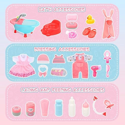 Bath Doll Set - 30 cm 24-piece
