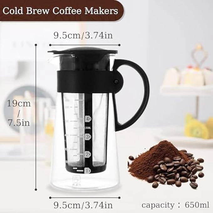 Cold Brew Coffee Maker - 34Oz Tritan 350 Mesh