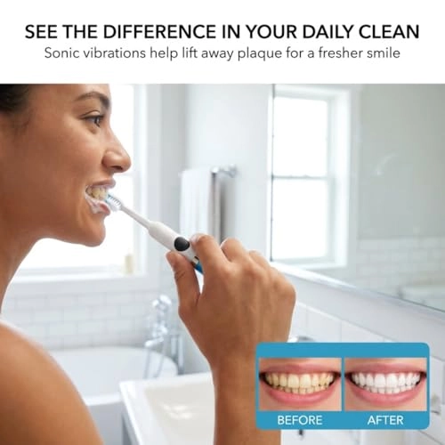 Sonic Toothbrush - 22,000 brush strokes per minute Battery Powered Extra Brush Head