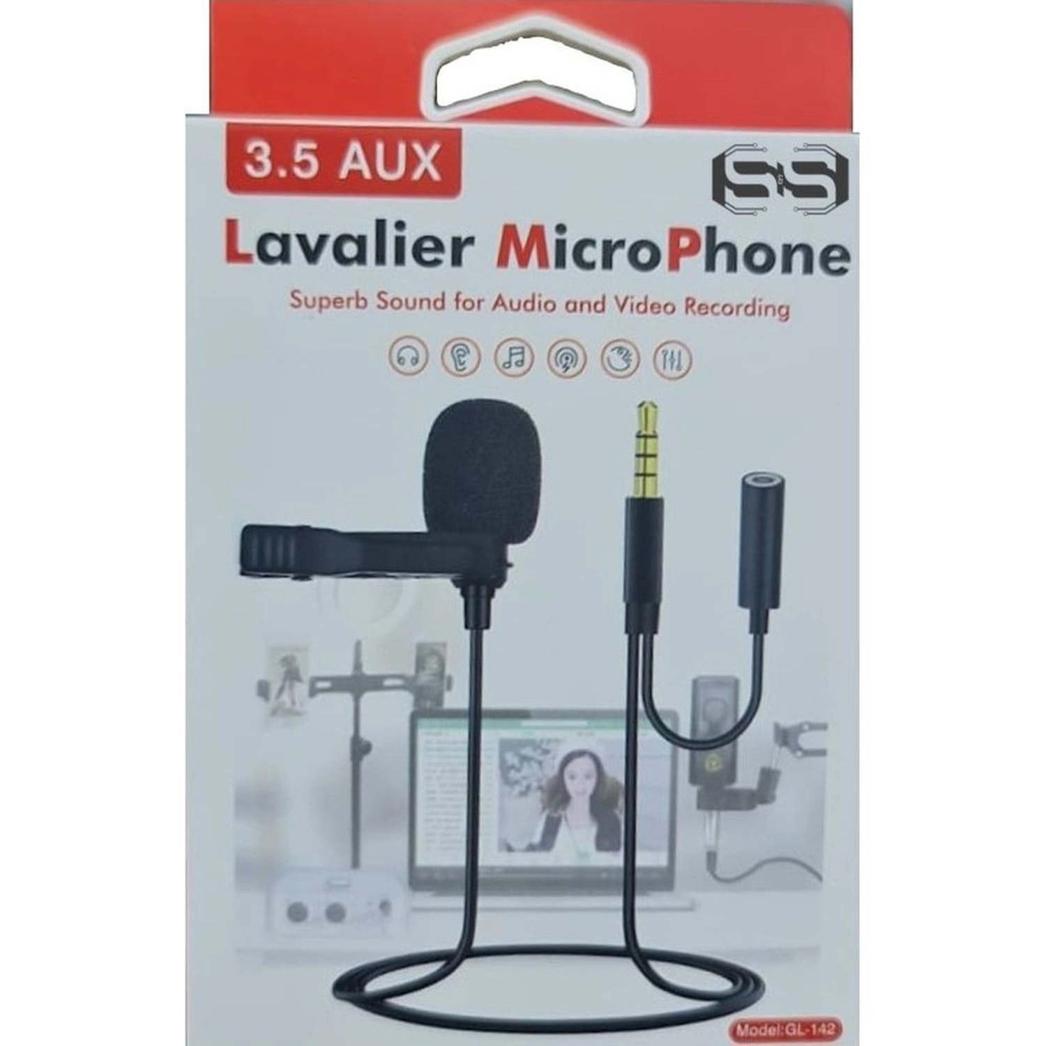 Symantec S&S AUX Mic 3.5mm-Mini-Jack Microphone