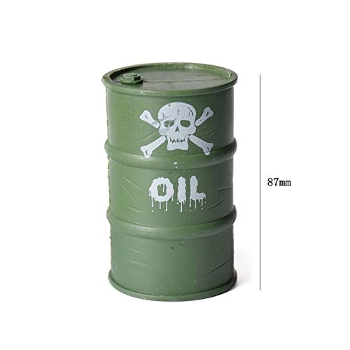 RC Car Skull Fuel Barrel - 3pcs 1.1 scale compatible with 1/10 RC4WD D90 SCX10 Trx-4 crawler RC car