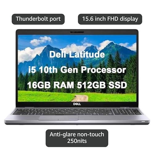(Refurbished) Latitude 5510 - 15.6'' Core i5-10210U 16GB DDR4 512GB NVMe SSD