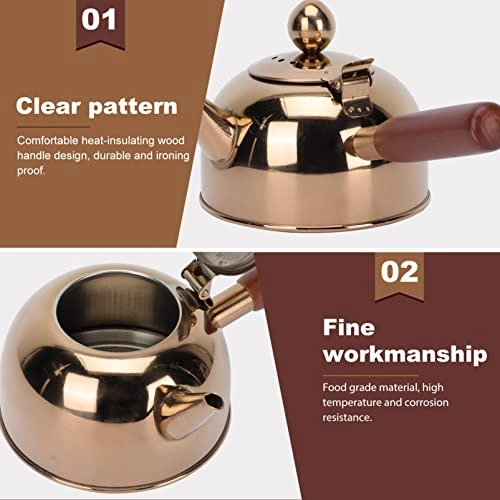 Tea Kettle - Stainless steel wood 500ml