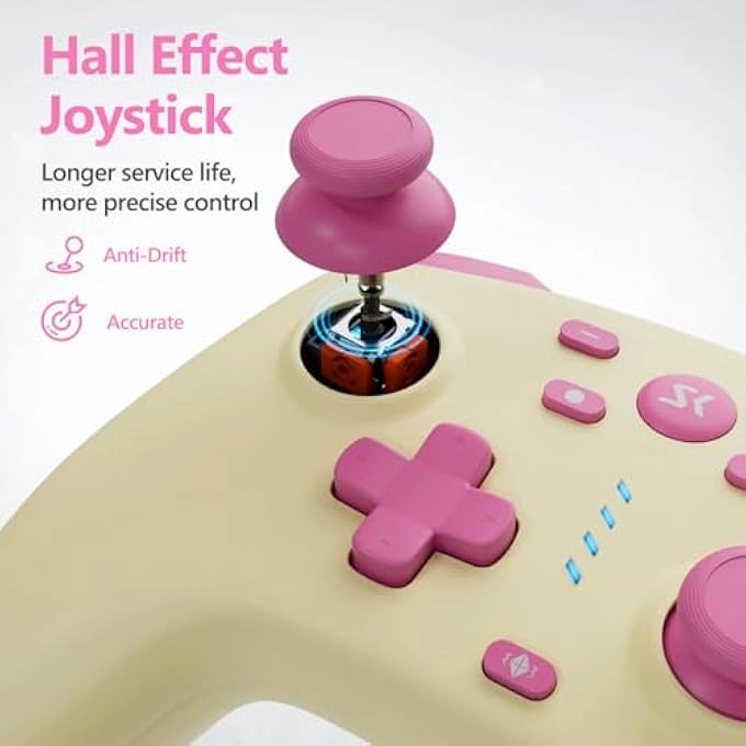 PC Wireless Controller - YELLOW Nintendo Switch/Lite/OLED Steam Luna Laptop iPad macOS iOS Android