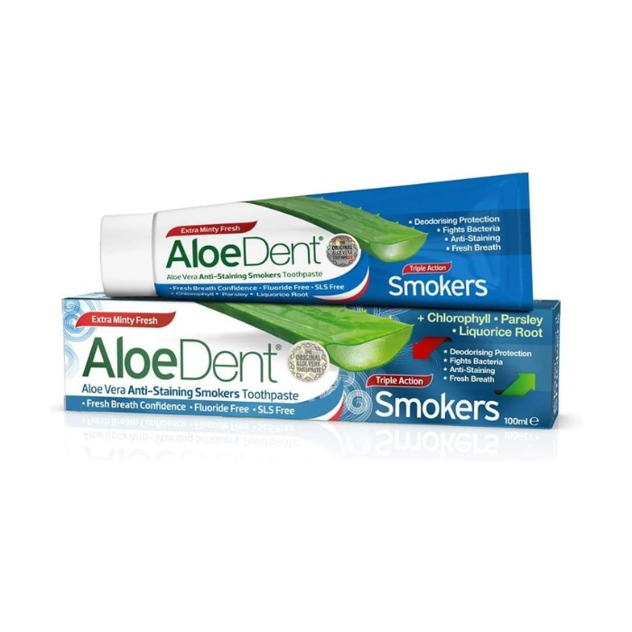 ALOE DENT Anti-Staining Smokers Aloe Vera Peppermint & Menthol Toothpaste 100ml