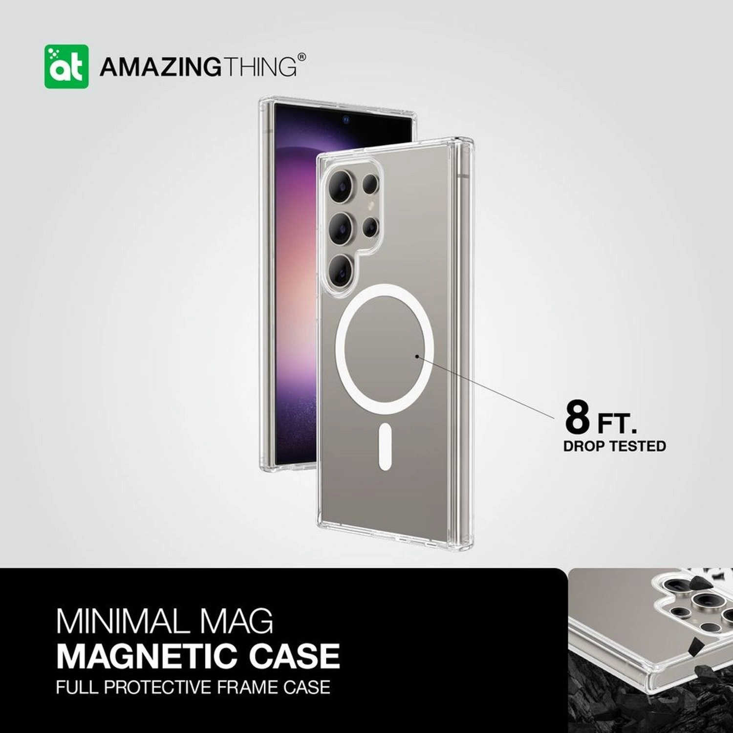 Minimal MAG case Clear Case with MagSafe for Galaxy S24 Ultra