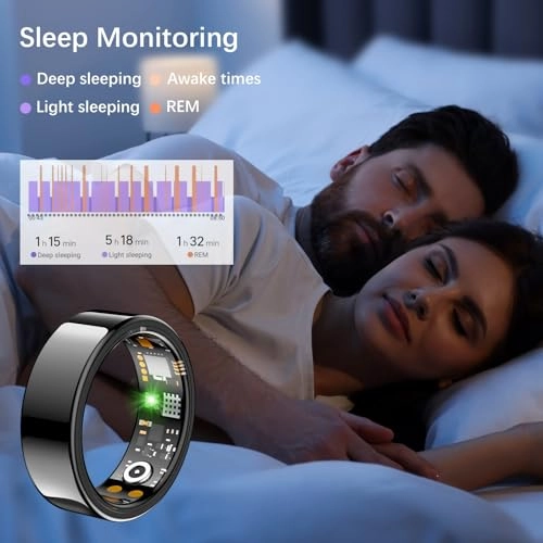 Smart Health Ring - Black 13# Heart Rate Blood Oxygen