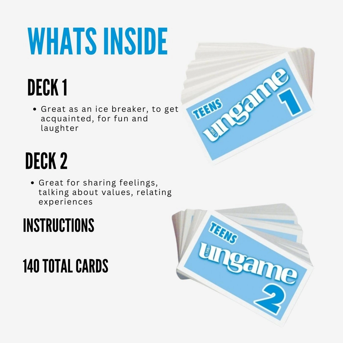 Pocket Ungame Teens Version - Non-Competitive Self Expression Card Game