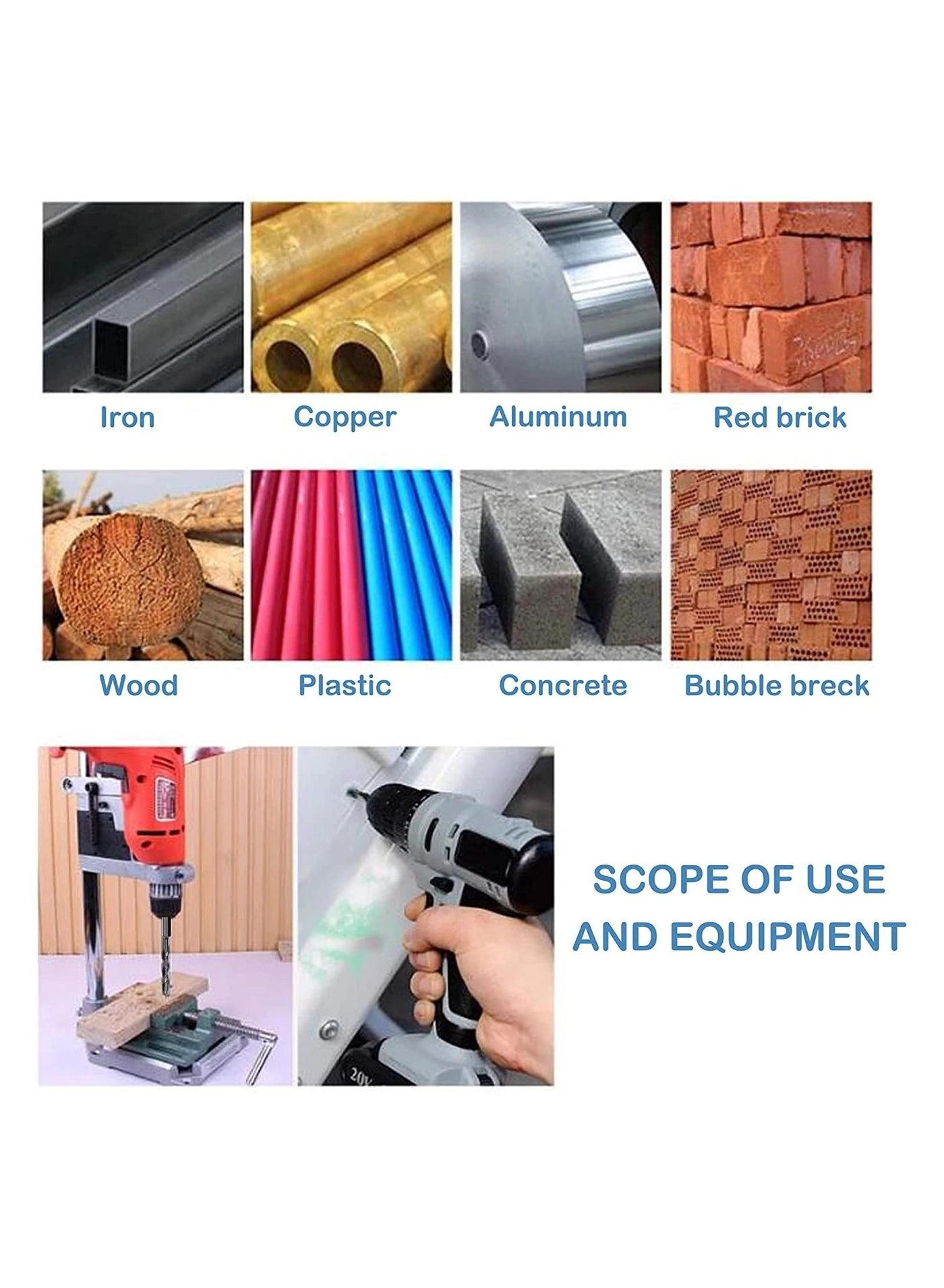 Masonry Drill Bits - Cross Carbide Tipped 7Pcs 3/4/5/6/8/10/12mm