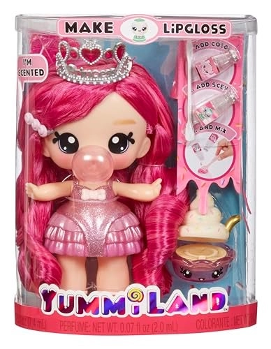 Yummiland Bianca Bubblegum Large Doll + Scoops Num Nom Pet - Ages 4+