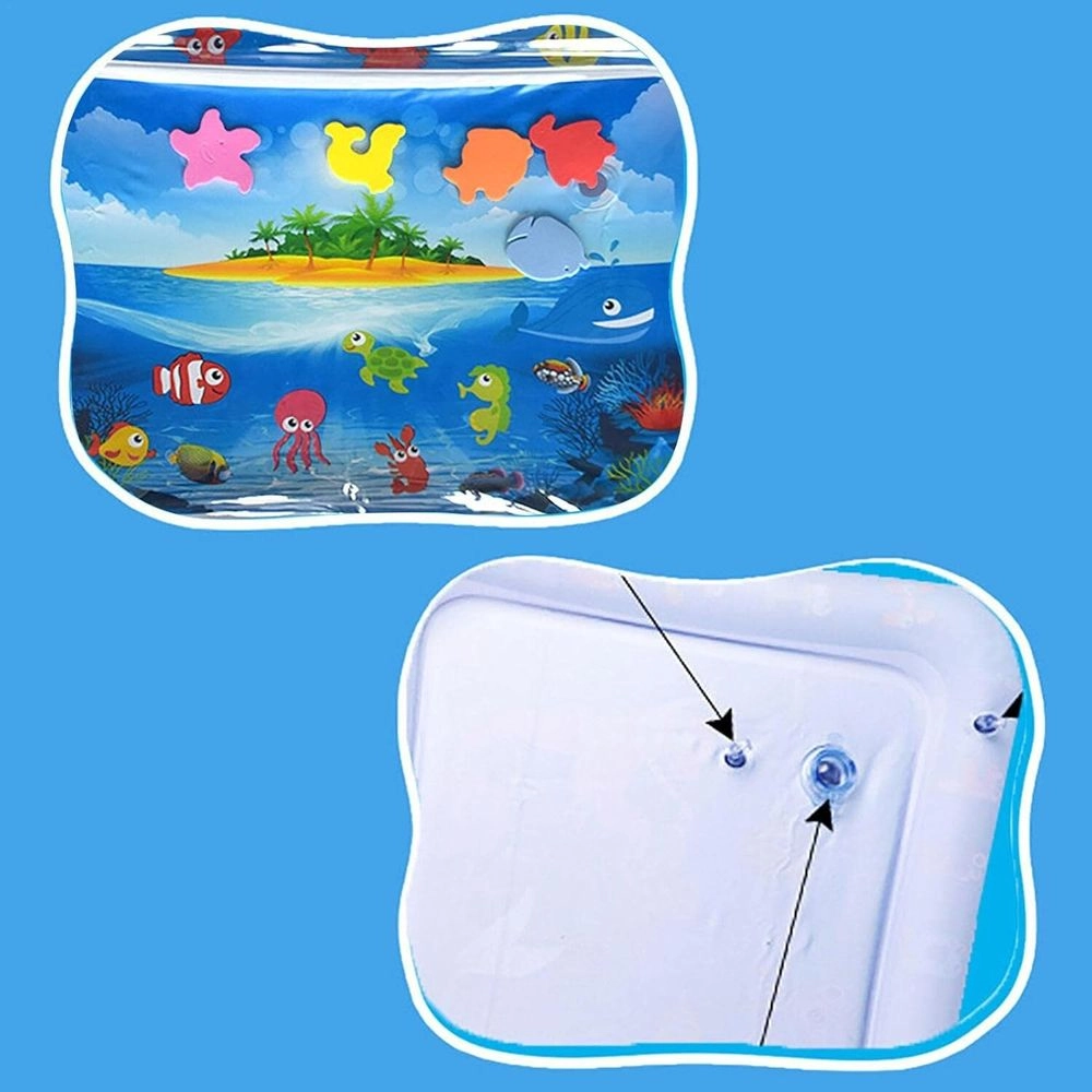 Tummy Time Inflatable Water Playmat - ocean-themed 0 month