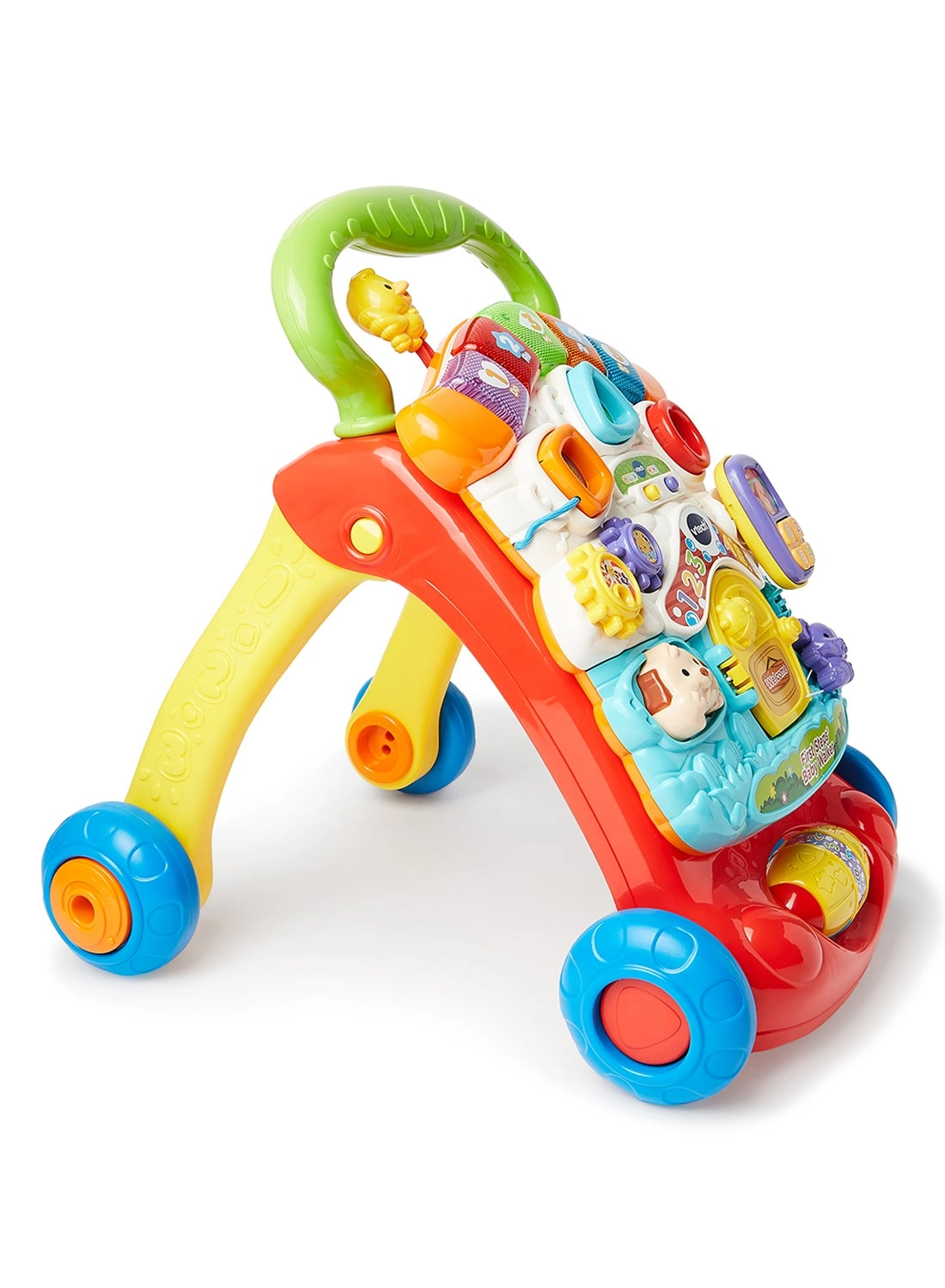 First Steps Baby Walker - Pink/Blue/Yellow 12 Months