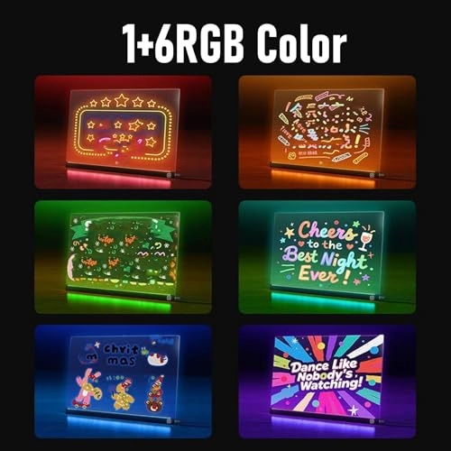LED Drawing Board - 7 Color Pens