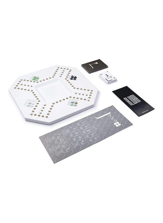 Jackaroo - White Leather Foldable 4 Player