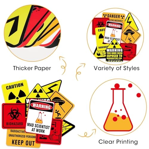 Science Signs - 9 PCS Birthday